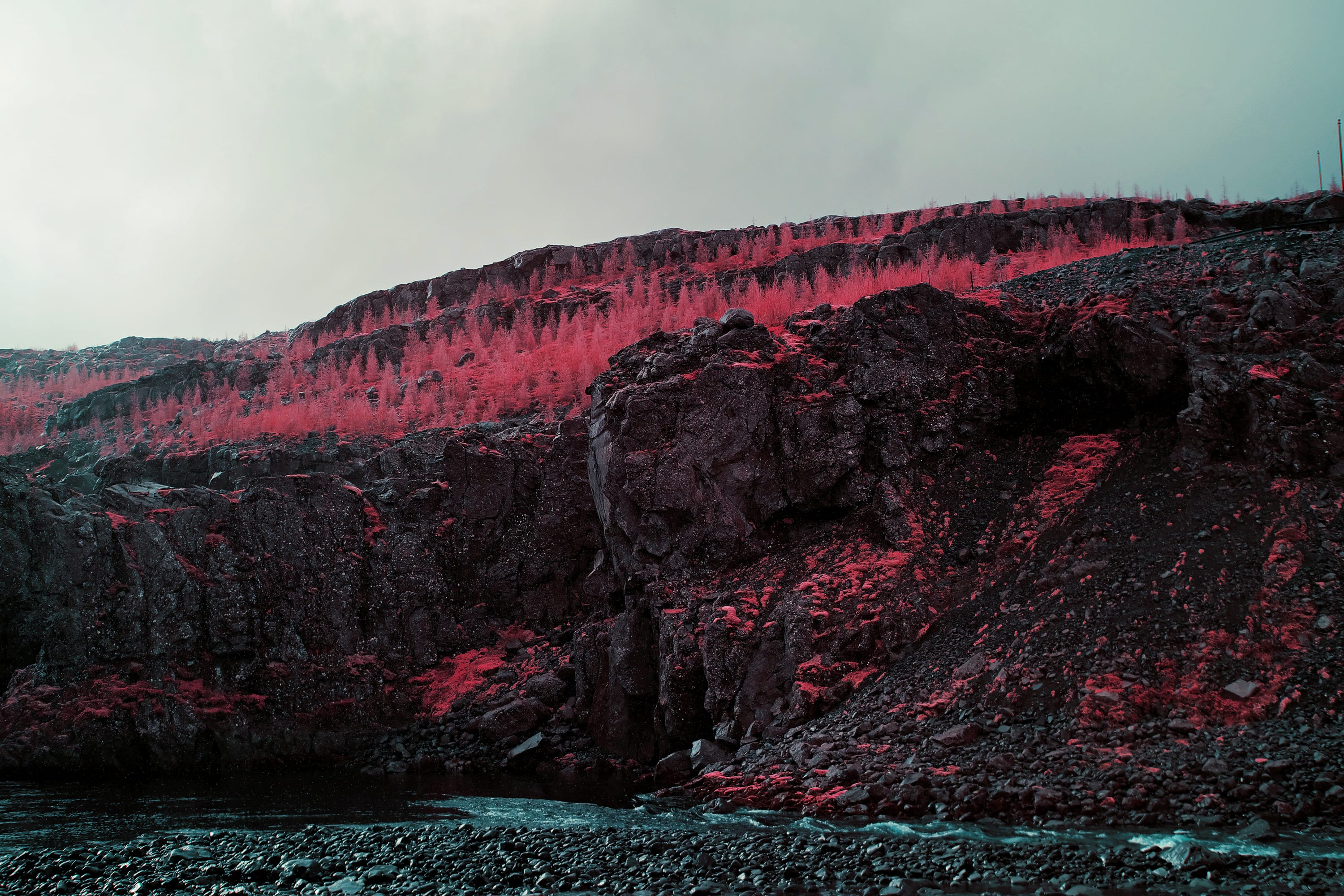Near-infrared photograph from the Iceland series — description pending curation