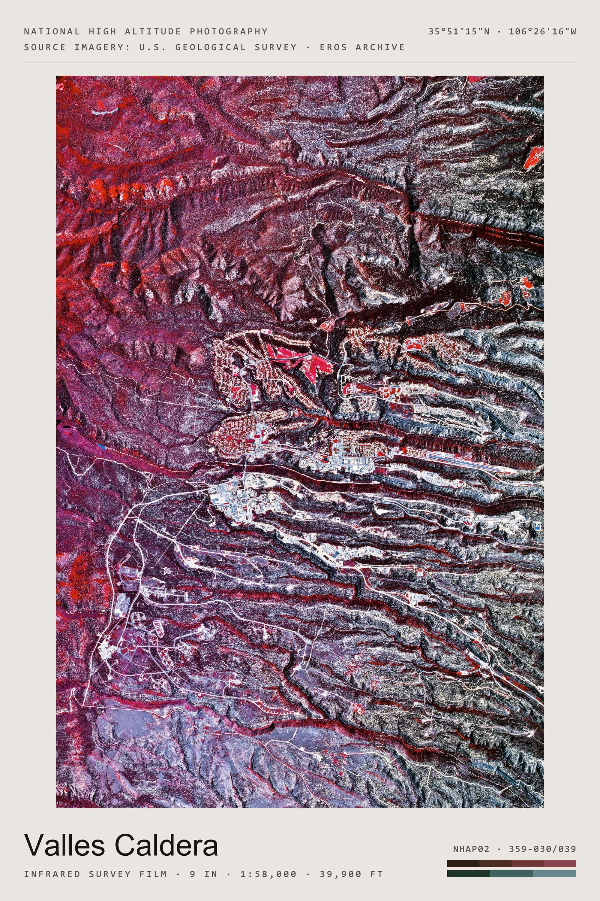 Valles Caldera Roll 377 · Poster — portrait · 3:2, titled sheet