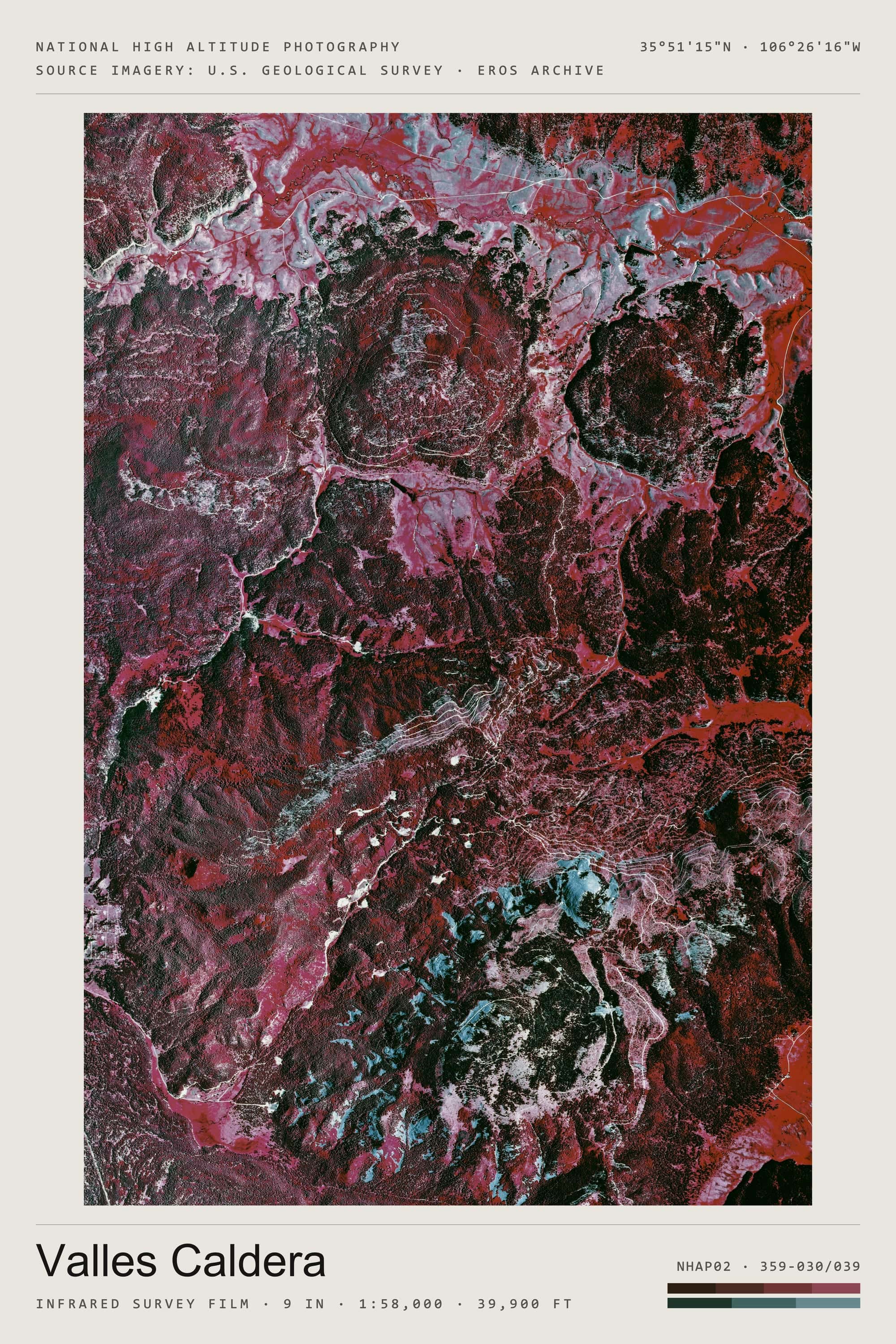 Valles Caldera Roll 417 · Poster — portrait · 3:2, titled sheet
