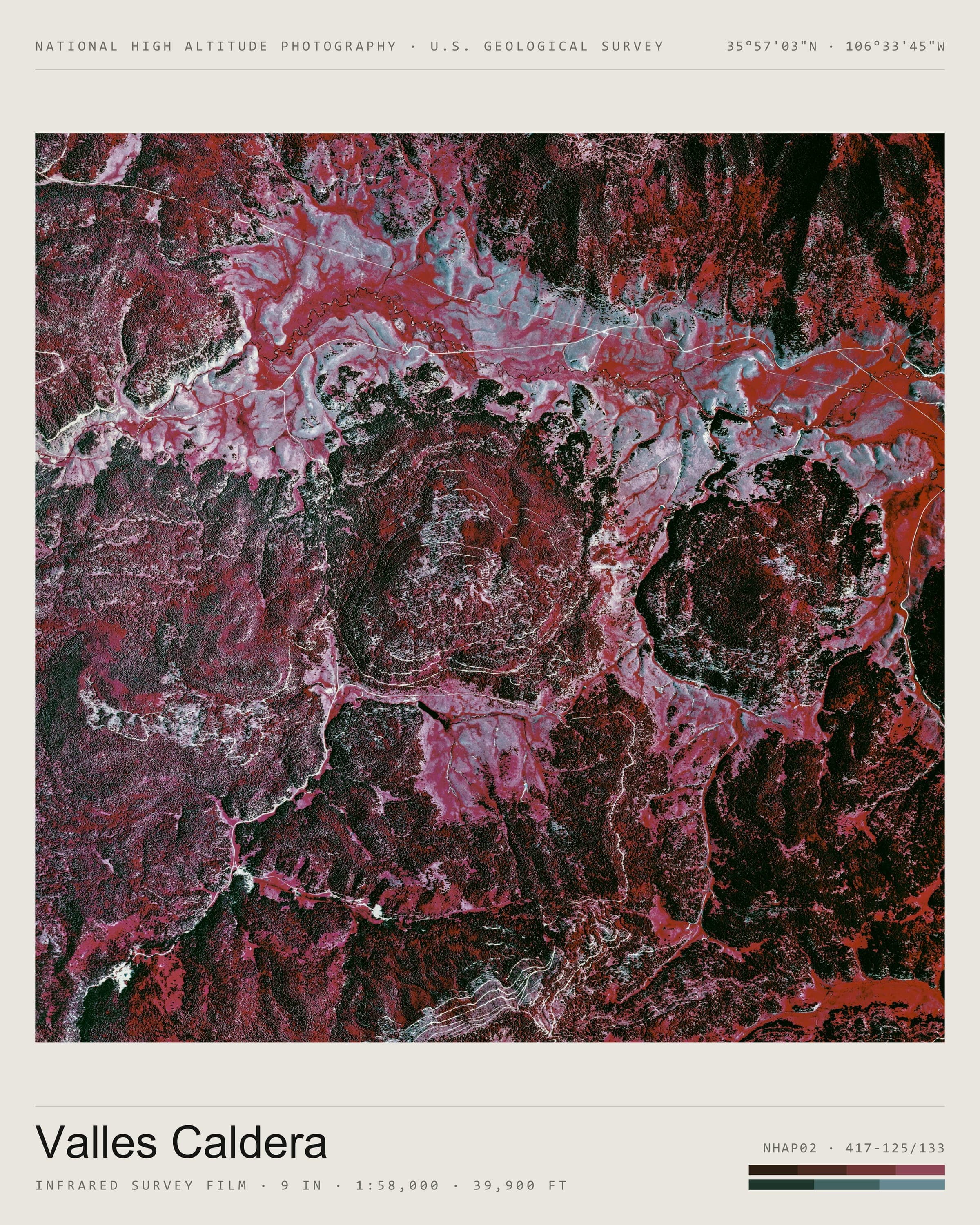 Valles Caldera — roll 417, titled print