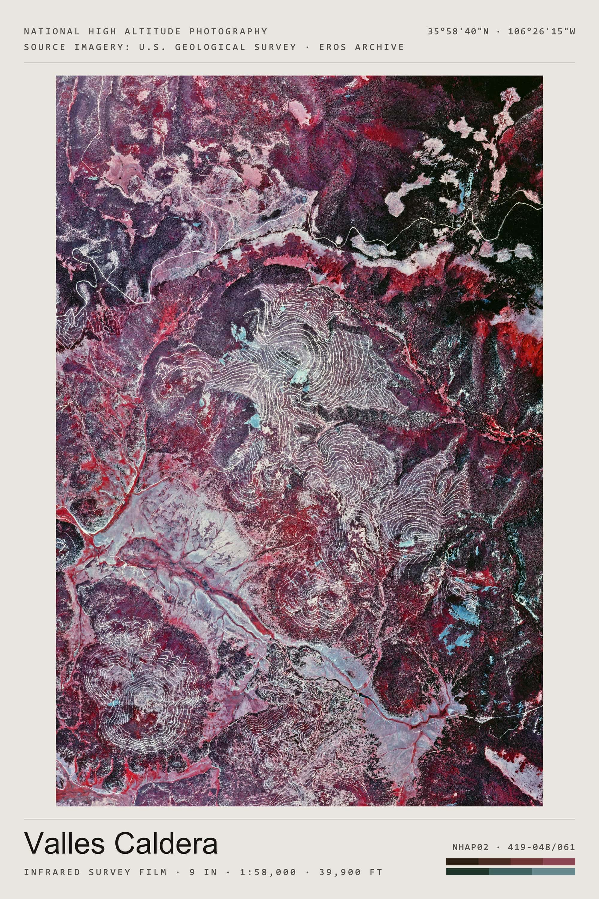 Valles Caldera Roll 419 · Ver. II · Poster — portrait · 3:2 · ii, titled sheet