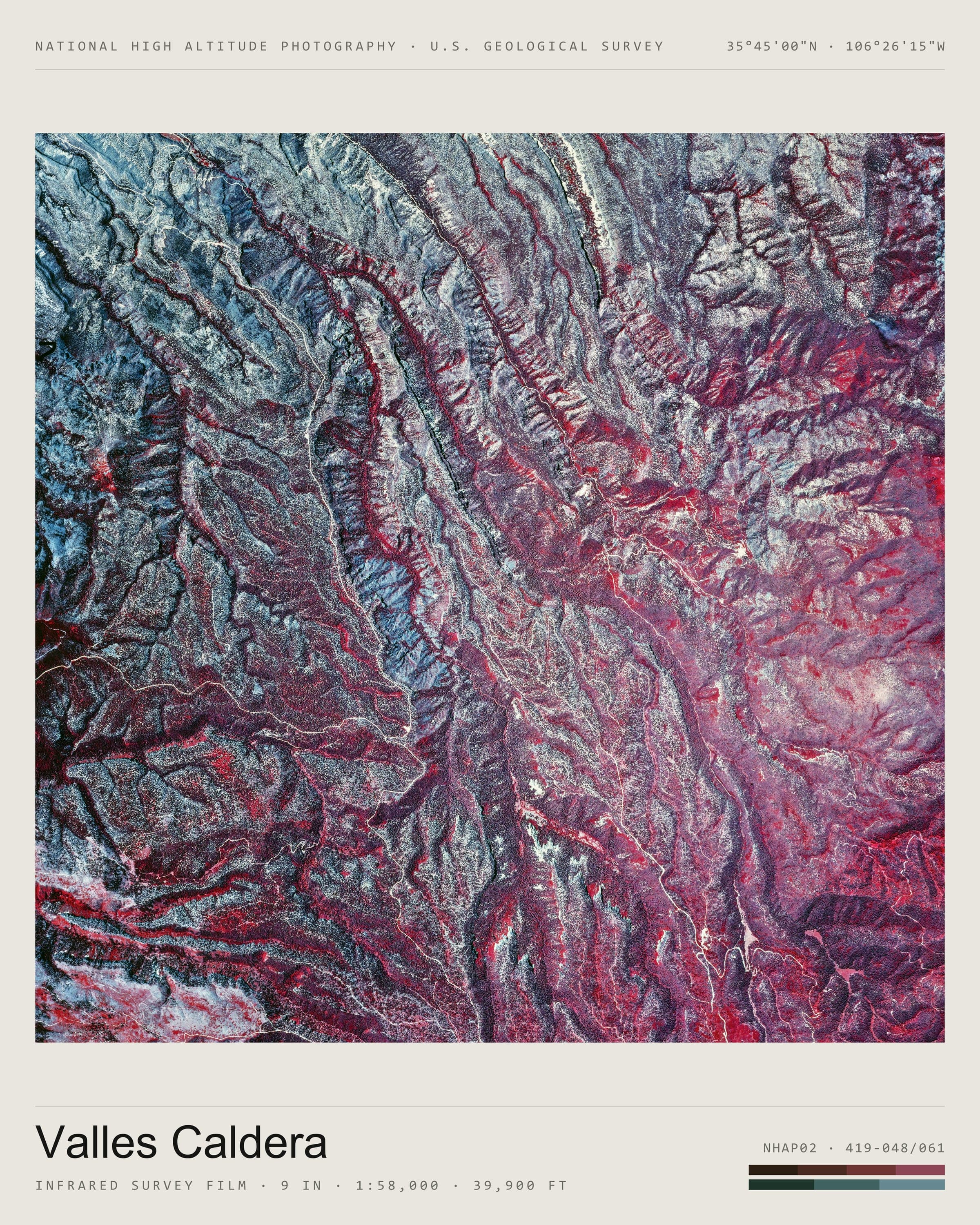 Valles Caldera — roll 419, titled print